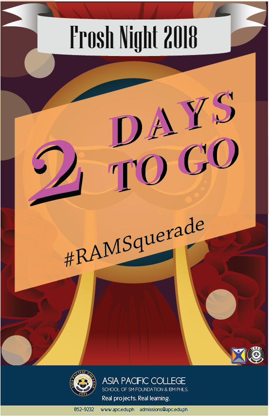 apcrams's tweet photo. We're down to two (2) more days before Frosh Night 2018: RAMSquerade! π This is an event that you shouldn't miss, freshies- it's two π good to be true π
Save the date. 08.24.18
#RAMSquerade #FroshNight2018 #PhantomOfTheOpeRAMS #AcquiantanceParty #NUAsiaPacificCollege #APCat27 https://t.co/yurzugtbeF