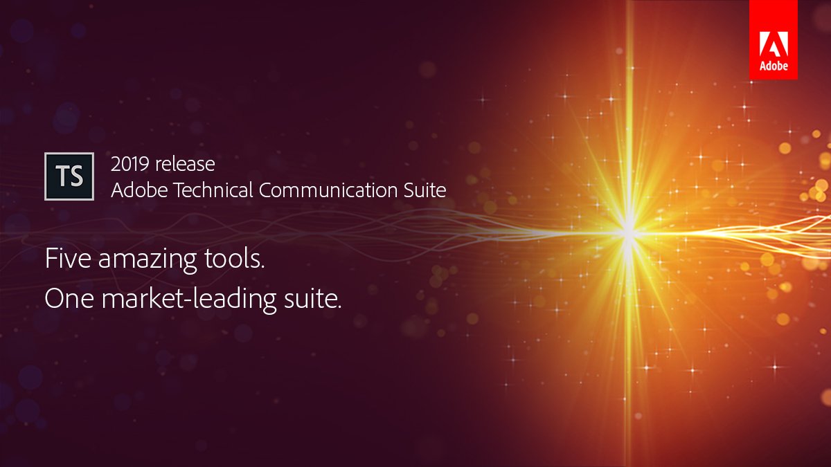 stefangentz's tweet image. The 2019 release of the Adobe Technical Communication Suite is here!
Five amazing tools. One market-leading suite.
Start here: adobe.com/products/techn…
#TechComm #FrameMaker #RoboHelp #Captivate #Acrobat #AdobePresenter #DITA #XML #Publishing #PDF #DUDEN