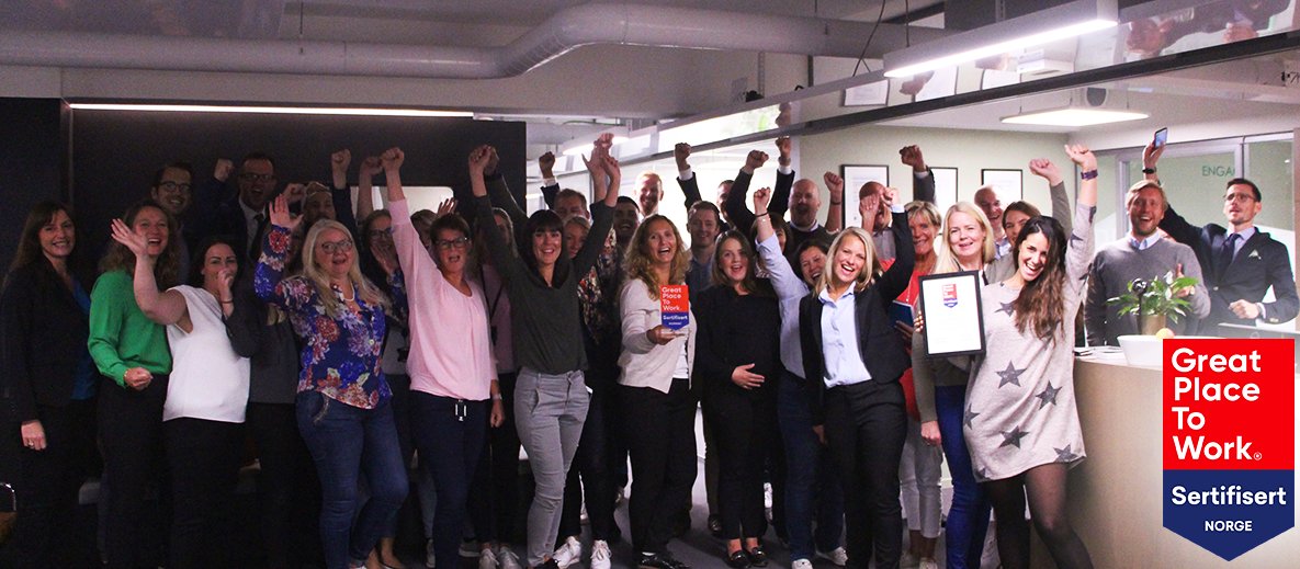 - Vi er utrolig stolte av sertifiseringen fra Great Place to Work. Det er beviset på at systematisk arbeid med bedriftskultur og medarbeiderengasjement fungerer. Selv om vi er stolte, er vi ikke fornøyde. Dette er bare et steg på veien til vårt mål om 90% i Centric.