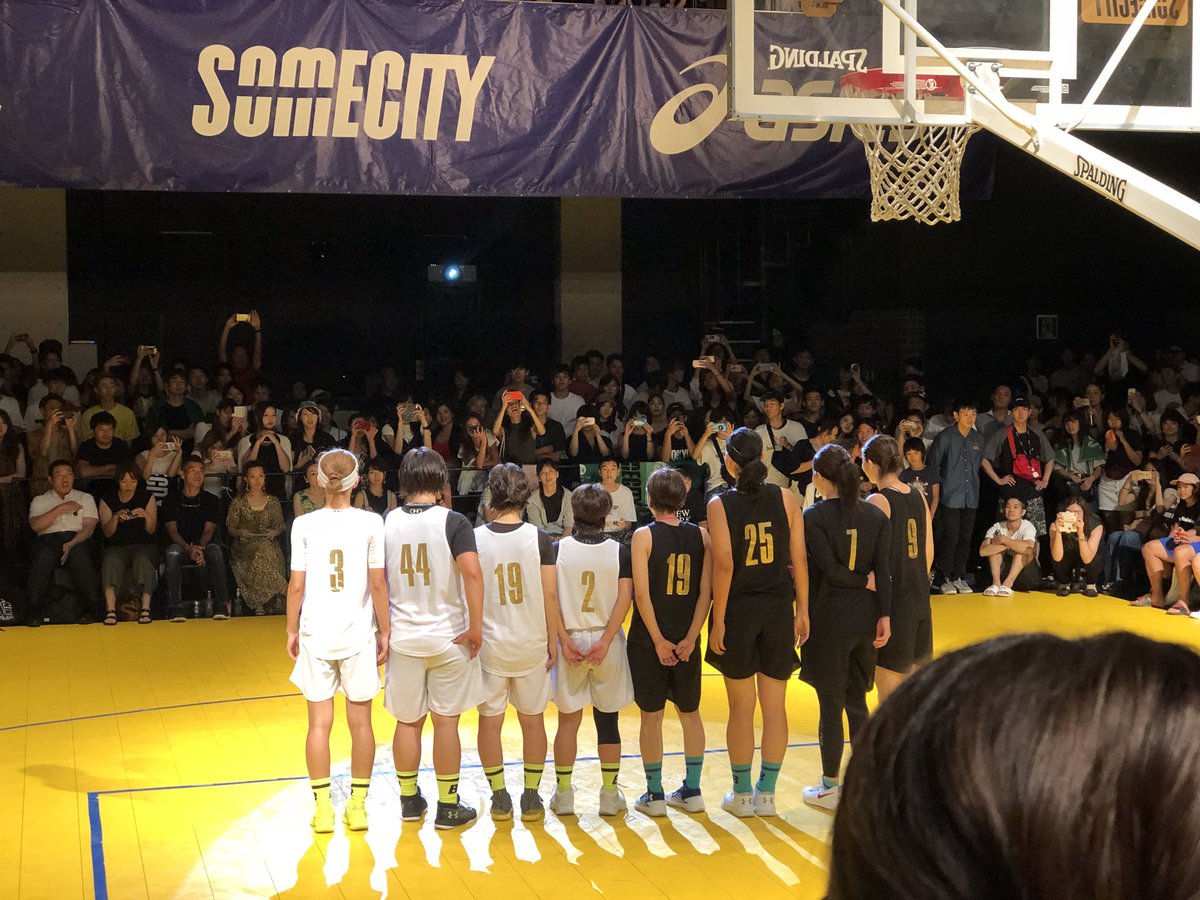 nbcmg_aya's tweet photo. こんな感じの女子の試合初めて見たけどカッコいいな🏀
#somecity
#1stplayoff https://t.co/jZDzNFGgxx