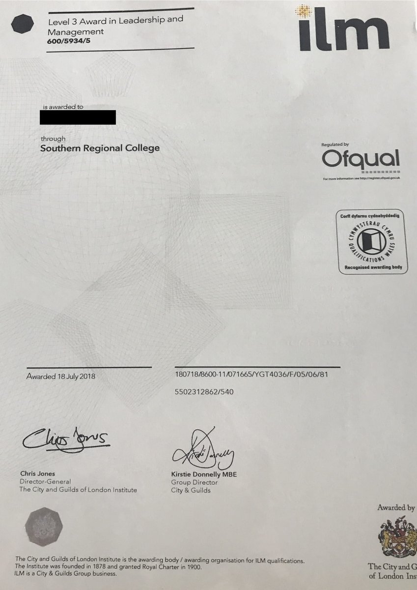 Congratulations to some of our Managers who undertook a 12 week course to achieve their ILM Level 3 Award in Leadership and Management

#AlwaysLearning #TeamCHC