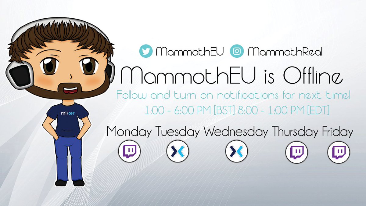 MammothEU's tweet image. [LIVE] Good to see you! We're back and trying to finish God of War HYPE! Good Vibes, Coffee and Positivity! #IAST #iMixer mixer.com/mammotheu