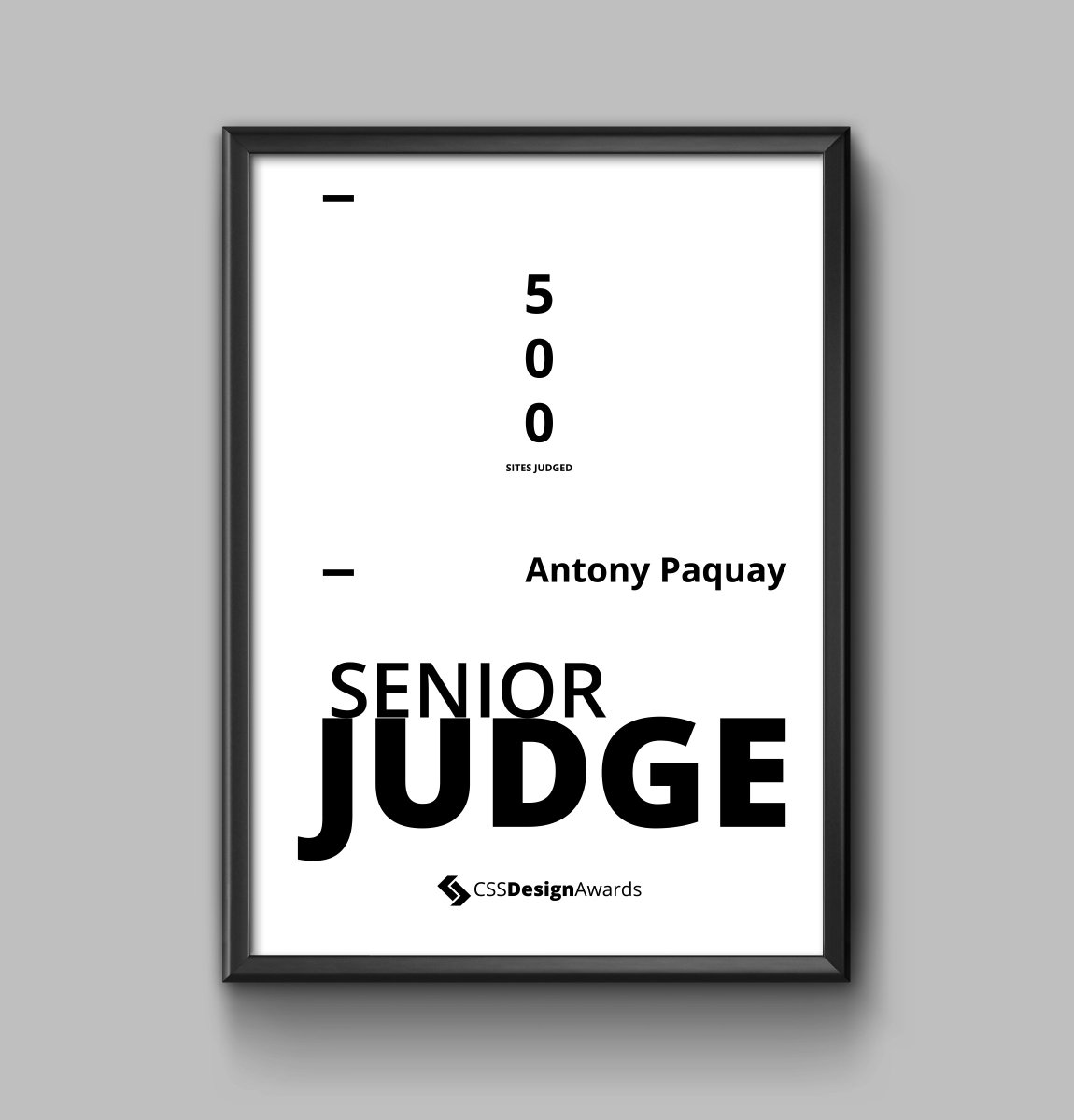 antonypaquay's tweet photo. I'm honored to be part of the senior judges at @cssdesignawards ! Thank you so much! #design #ux #ui #certification #award #judge #jpanel https://t.co/0DFdQD2KTT