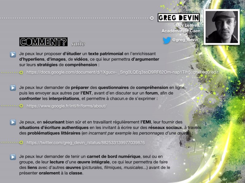 Les p'tits fascicules
Intégrer #numerique au cours de français
@greg_devin_ IAN <a href="/acCaen/">AccAEN 🐭</a> 
➡️Etude &amp; enrichissement texte
➡️Questionnaire compréhension #collaboratif
➡️Ecriture authentique/réseaux sociaux
➡️Carnet de bord/liens &amp; présentation #orale
classetice.fr/spip.php?artic…