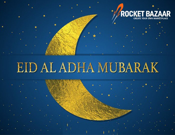 rocketbazaar's tweet photo. May this year be joyous for you and your family, you all live amid love, peace &amp; joy. EID Mubarak from Rocket Bazaar.

🌙✨ #EidMubarak #EidAlAdha https://t.co/IVkovpwtRd