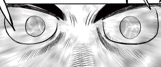 あれ?ここのアオギリは瞳全体が藍色の宝珠色。そうか!ウコンやサファイアと違ってどっぷり宝珠に体を蝕まれた者との差異をぼくは最初から計算していたのか?していたのだきっと! #ポケスペ回想録 