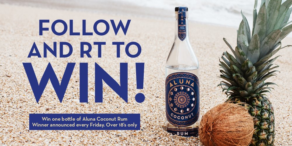 alunacoconut's tweet photo. Hey! 👋🏻 We're giving away our award winning #rum, who wants a bottle? Follow and RT for your chance to #Win a bottle of #AlunaCoconut... This week, and every week, until the end of time 😜 Winner chosen Friday at 6pm https://t.co/A9PseqETTO