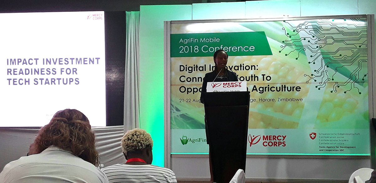 Stephanie_Lux87's tweet photo. "Innovation needs to be fuelled by patient capital!" ➡ not free, not cheap but capital which understands that money 💰will not be made today but in the future #AgriFinMobileZim #ICTs4Ag #YouthinAg #ZeroHunger @mercycorps @AgriFinMobile https://t.co/M1Glmtavux