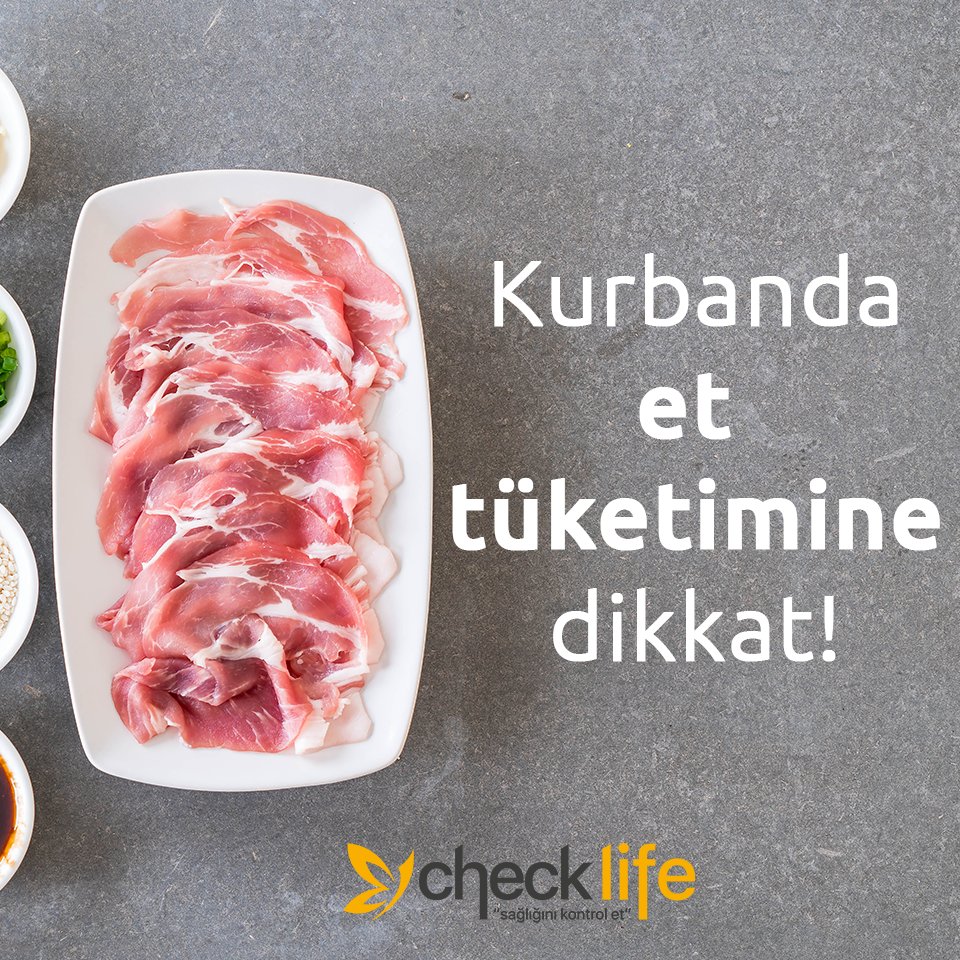 Kırmızı etler yağ asidi yüksek ve kolesterol içeriği yüksek besinlerdir. Bu nedenle hipertansiyon, diyabet, kalp hastalıkları, mide rahatsızlığı olan bireylerin ve yaşlıların et tüketirken dikkat edilmesi gerekir.

0850 305 50 51
checklife.com.tr

#kurbanbayramı