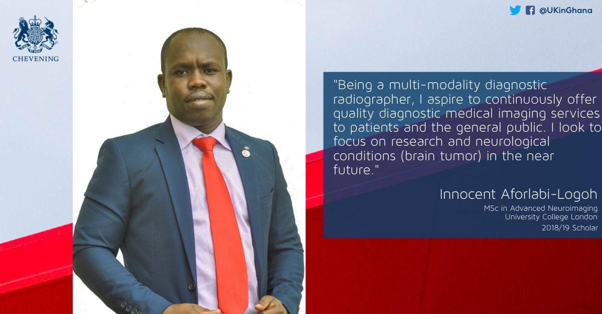 UKinGhana's tweet photo. Innocent is keenly interested in the human brain and its functions. He believes the @cheveningfco award will broaden his knowledge in the area to contribute to the wellbeing of Ghanaians.

#IAmChevening
#CheveningGhana
#ChosenforChevening https://t.co/aipIk6Tej8