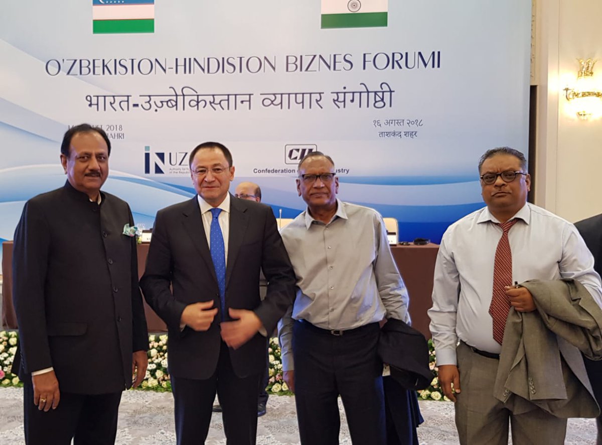 msmeindiaforum's tweet photo. Mr. Rajnish Goenka, Chairman MSME DF, leading a delegation of MSMEs of the Forum to attend Business summit at Uzbekistan to explore export/import/investments/ Join Venture & other business opportunities in different sectors.
#MSMEDF #SME #Uzbekistan #invest #businessopportunity https://t.co/fweiEmvCuc