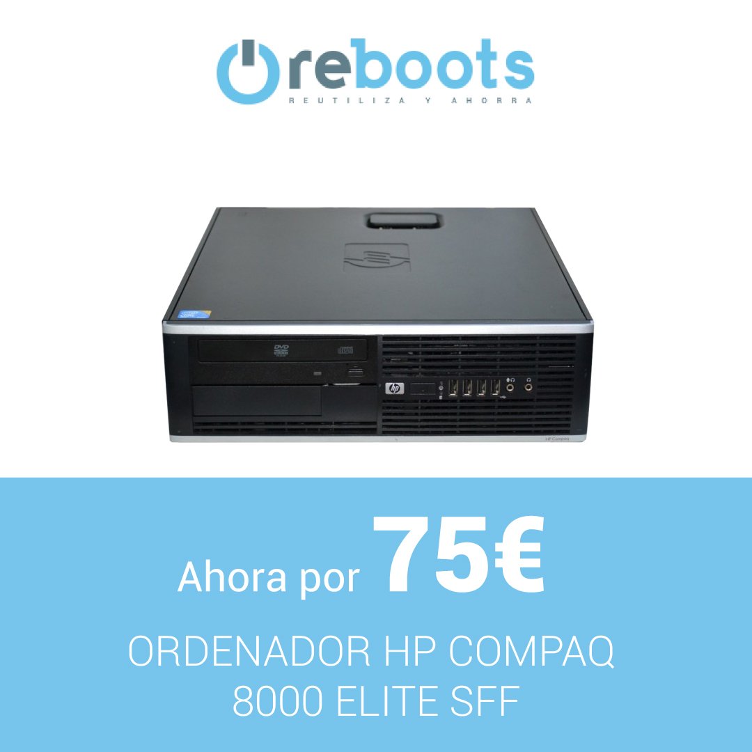 reboots_'s tweet photo. ¡Bajamos los precios! 👏🏻👏🏻👏🏻 Ahora este HP COMPAQ 8000 ELITE SFF puede ser tuyo por solo 75€. Aprovecha esta oportunidad y cómpralo ahora online: https://t.co/l73DkupNsb #reutilizayahorra #rebajas ♻ https://t.co/6QimUomvlG