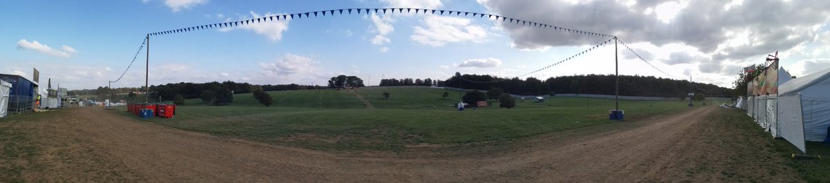 FestivalAngels's tweet photo. Some of our lovely volunteers at the pizza and briefing last night and the site looking ready (ish) https://t.co/irosMPTM8e