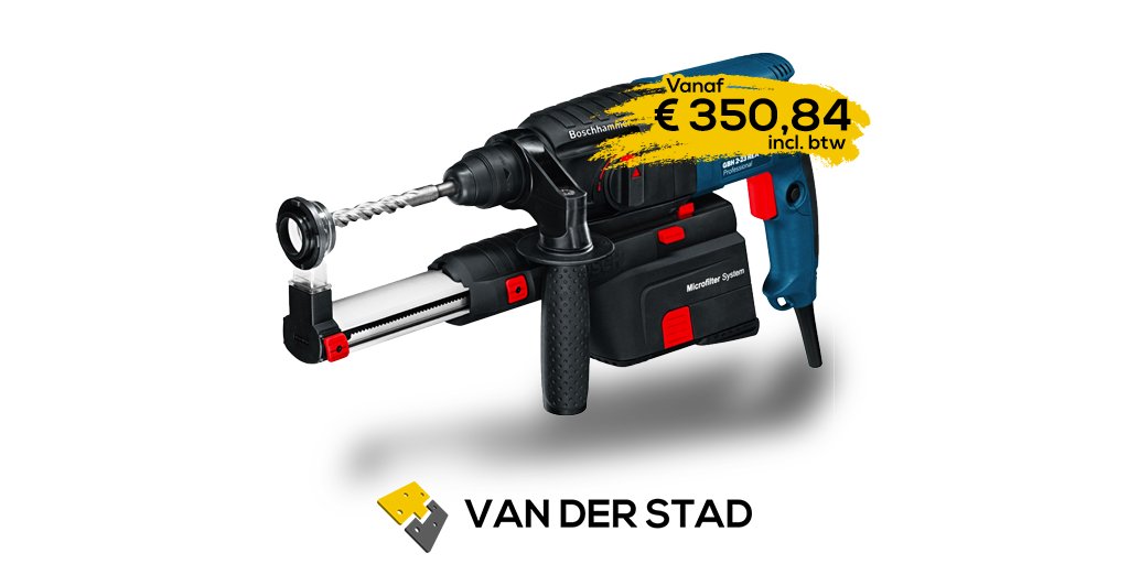 De Bosch Boorhamer GBH2-23REA is de meest compacte oplossing voor stofvrij boren. Deze boormachine heeft een geïntegreerde, afneembare afzuigeenheid om zuiver, stofvrij te werken. Klik op de link voor verdere specificaties: mi8.ly/7b1ksj