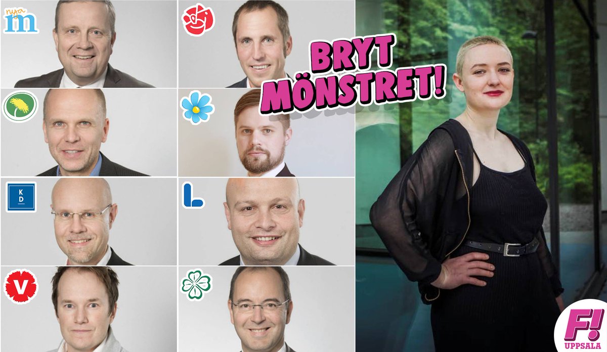 fiuppsala's tweet photo. BRYT MÖNSTRET!
Bara en rosa röst i kommunvalet bryter mönstret. Feministiskt initiativ fortsätter att förändra makten och förnya politiken <3

#018pol #röstarosa #klartvikan https://t.co/AqsHlPbmDN
