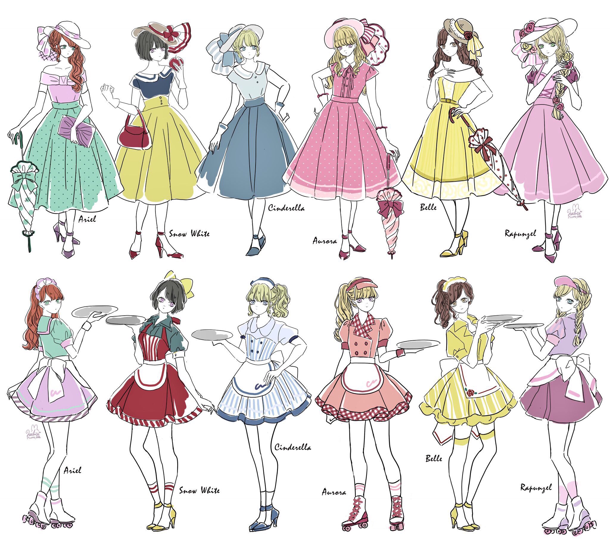 なちこ Disney Princess 服装いろいろ T Co L7sa0csepo Twitter