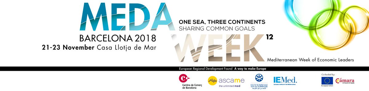 ascameorg's tweet photo. #SaveTheDate for #MedaWeek18, a must-attend event for political &amp; economic high officials,  #CEO,  #companies &amp; #institutions, on Nov 21-23 in #Barcelona. While we prepare this year's edition, relieve here #MedaWeek17. 
🔗https://t.co/YpTjJ5Ij0h https://t.co/f25wcAu0yZ