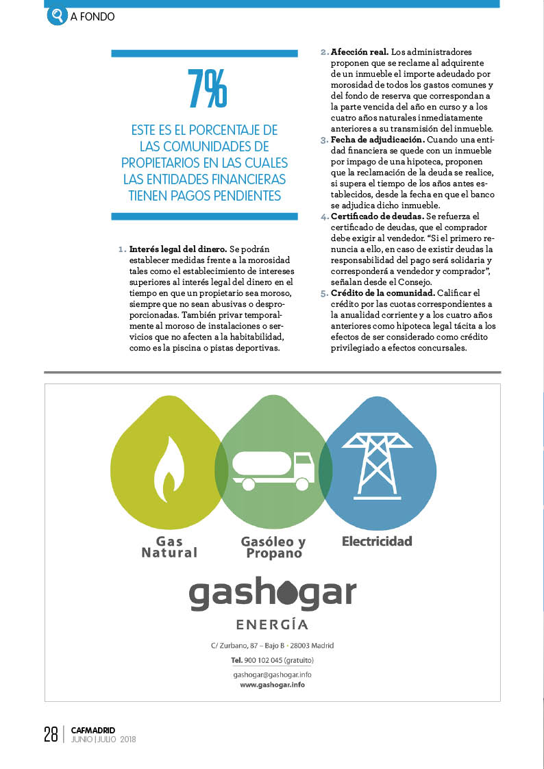 CAFMadrid's tweet photo. Vivir con #morosos. Radiografía de la #morosidad en las comunidades de propietarios de #España. En la revista de @CAFMadrid  #AFColegiados https://t.co/KVt5FEcbmt