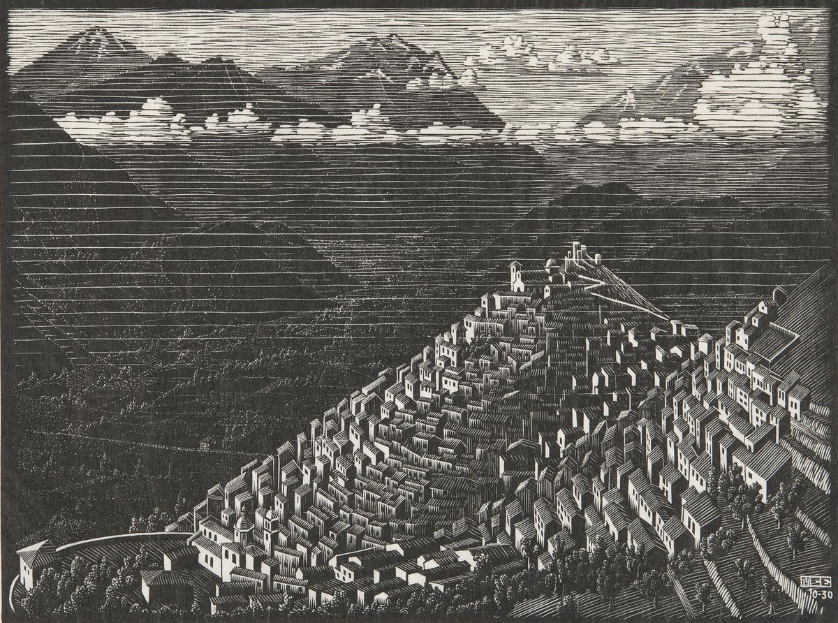 Federico Italiano On Twitter Italian Landscapes By M C Escher 1898 1972