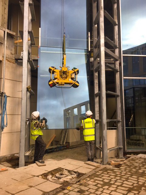 QuestSolUK's tweet photo. Glazing installation today at Benson House @GMIConstruction #QuestSol https://t.co/UZQVqtxyhR