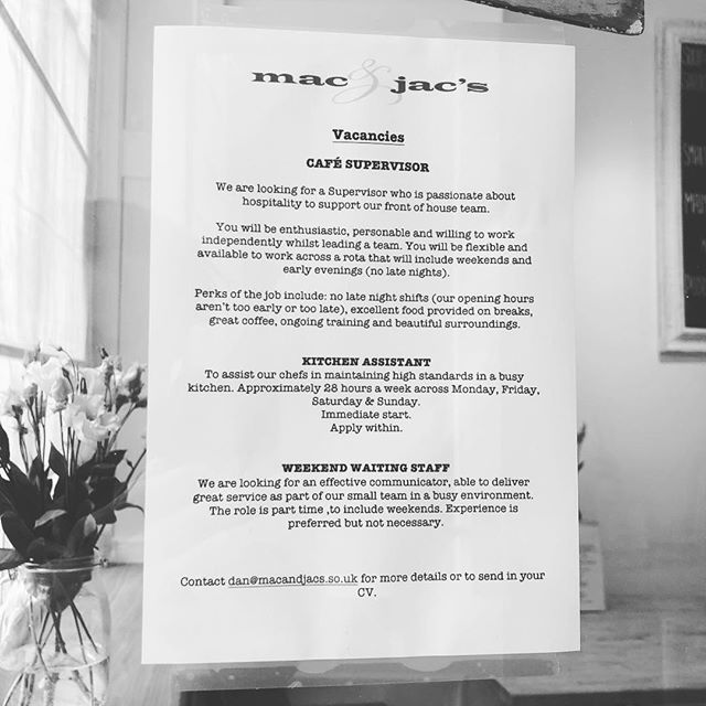 We have vacancies in Malvern, CV’s to dan@macandjacs.co.uk ift.tt/2Ll7IjQ