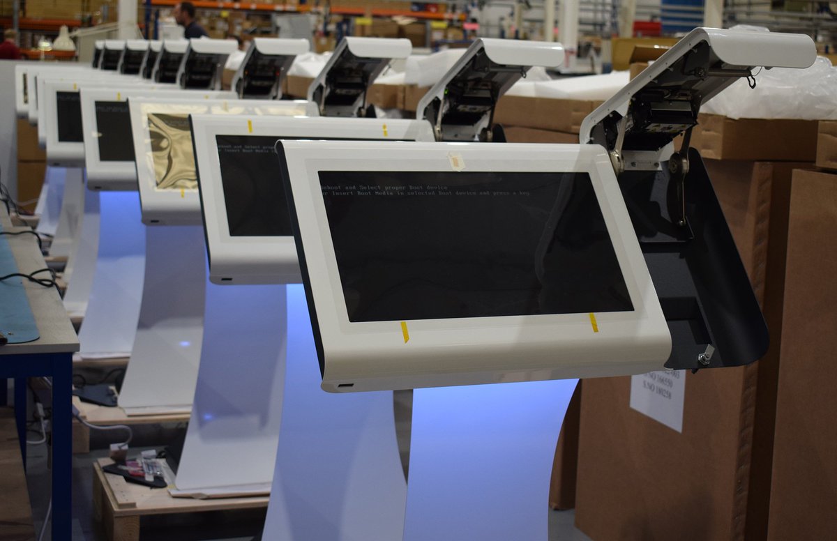 Great to see our latest batch of KX-100 #kiosks being built for @Savience and one of their Canadian healthcare clients - used for appointment self check-in and #wayfinding. For more information on the KX-100 take a look at our product page: boxtechnologies.com/products/self-…