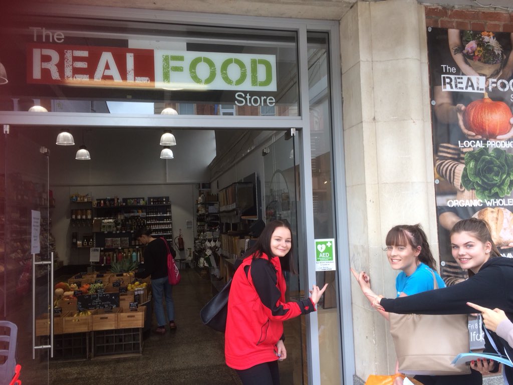 HeartstartTeam's tweet photo. Our 1st @ExeterNCS @HeartstartTeam Defibrillator location sticker has been placed in Exeter City Centre @SXExeter. Thank you to The Real Food Store nr Central Station for supporting our cause! #proud #milestone #specialmoment #NCS #inspiring https://t.co/E8FjbCL6CT