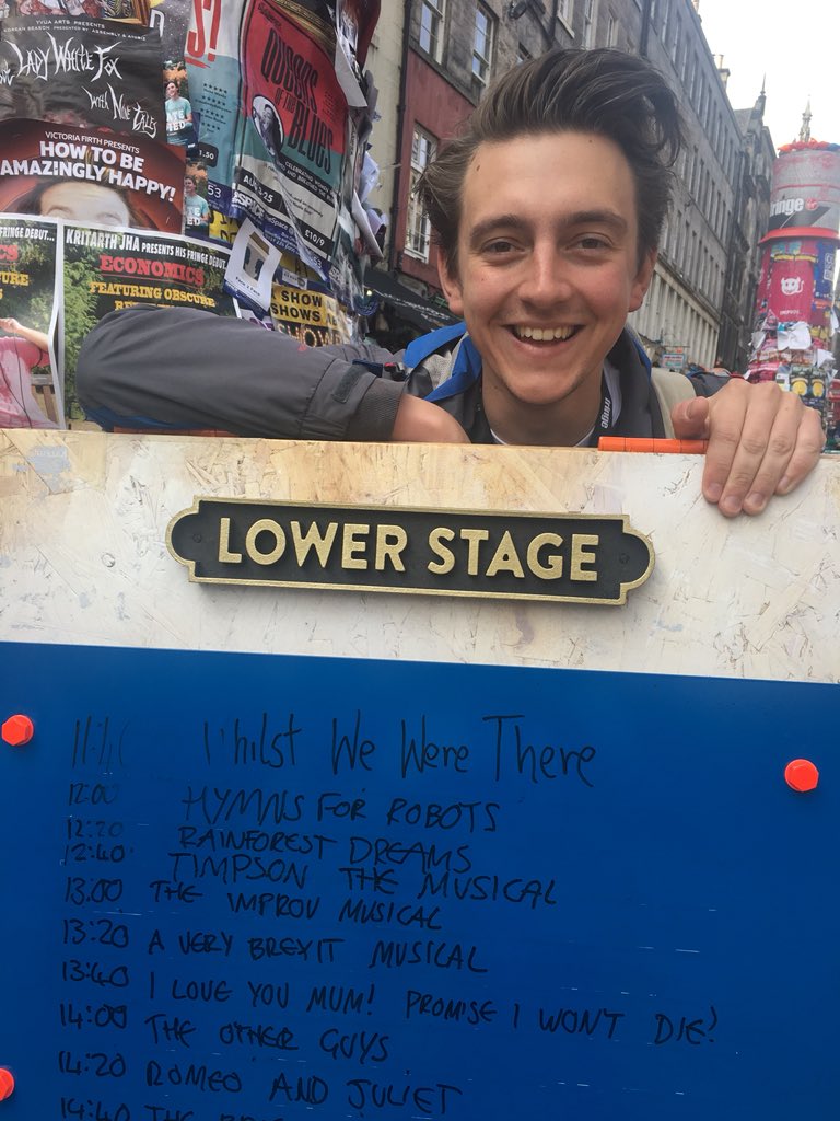 EnsembleEstate's tweet photo. We are on Lower Stage on the Mile in 5 minutes! Come see us perform a few numbers from the show! #edfringe #fringerecommendations https://t.co/hzhscFhsYW