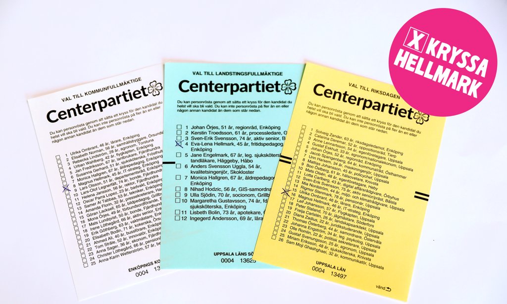 centerlena's tweet photo. ✅ 4 på valsedeln till landstingsfullmäktige för Centerpartiet i Uppsala län södra
✅ 8 på valsedeln till kommunfullmäktige för Centerpartiet i Enköpings kommun
✅ 16 på valsedeln till riksdagen för Centerpartiet i Uppsala län #kryssahellmark #framåt #0171pol #018pol #dinröst https://t.co/HME6WrTSkb