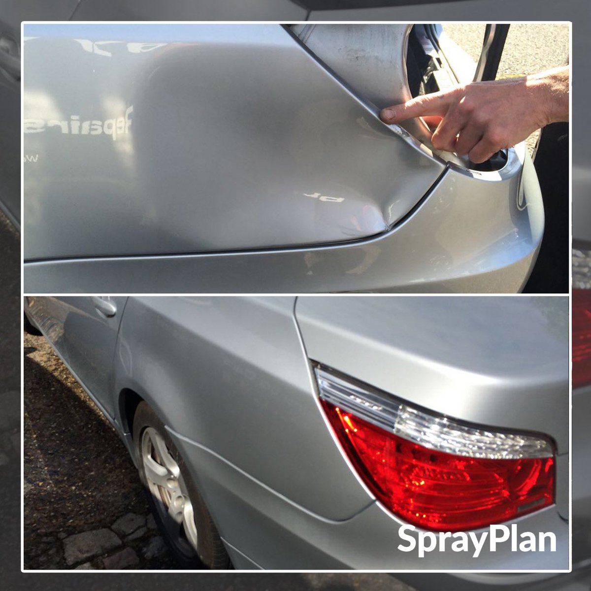 SprayPlan's tweet photo. Head over to our website to see our process for removing body dents 💎>> https://t.co/5nFEmqkcs8 
Whatever the reason for a repair, we're sure you'll be happy with the results!
 #mobilecarrepair #carrepair #collisionrepair #detailing #carpaint https://t.co/T2kaoFDB9z