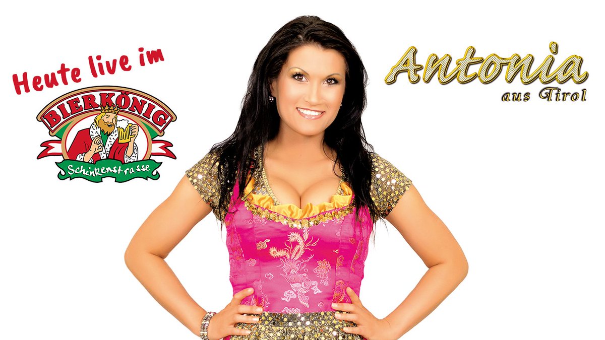 Bierkönig Mallorca (@_bierkoenig) on Twitter photo Antonia aus Tirol ist heute Nachmittag für Euch live im #Bierkönig! Um 17.30 Uhr geht es los. Antonia aus Tirol ist heute Nachmittag für Euch live im #Bierkönig! Um 17.30 Uhr geht es los.