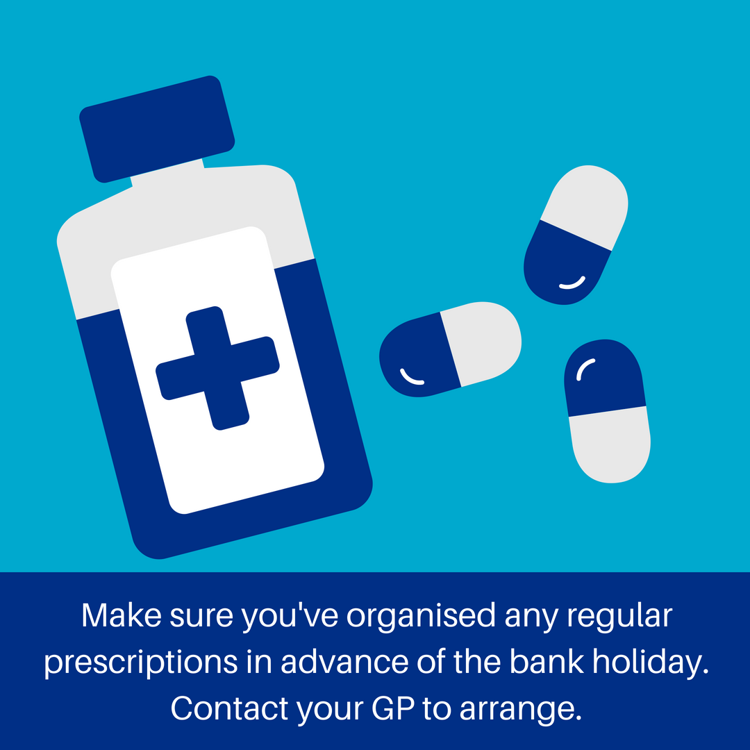 Have you organised any necessary repeat prescriptions you need for bank holiday Monday? If not, contact your GP practice as soon as possible. #StayWell #NottinghamNorthAndEast