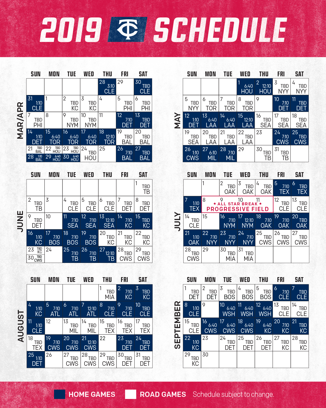 Minnesota Twins Schedule 2022 Printable Minnesota Twins On Twitter: "Here's A Snapshot Of The Full Schedule.  Https://T.co/2Yqbcswvkw" / Twitter