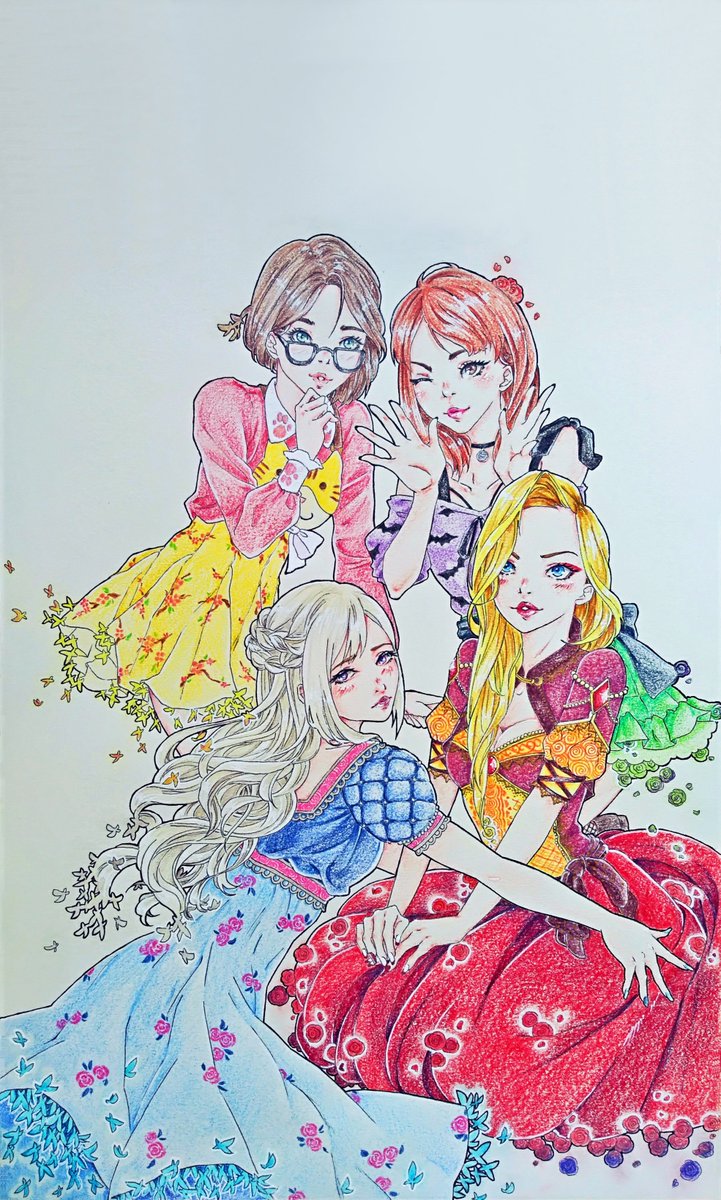 LillyThePerson's tweet photo. #VisibleWomen  Hello, Darija or simply Lilly here. I'm a self-taught hobby artist who  loves anime and dragons. Always doing traditional, using colored pencils  and drawing pretty girls in pretty dresses! https://t.co/WMmNcaK4XC