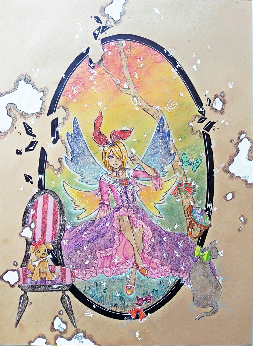 LillyThePerson's tweet photo. #VisibleWomen  Hello, Darija or simply Lilly here. I'm a self-taught hobby artist who  loves anime and dragons. Always doing traditional, using colored pencils  and drawing pretty girls in pretty dresses! https://t.co/WMmNcaK4XC