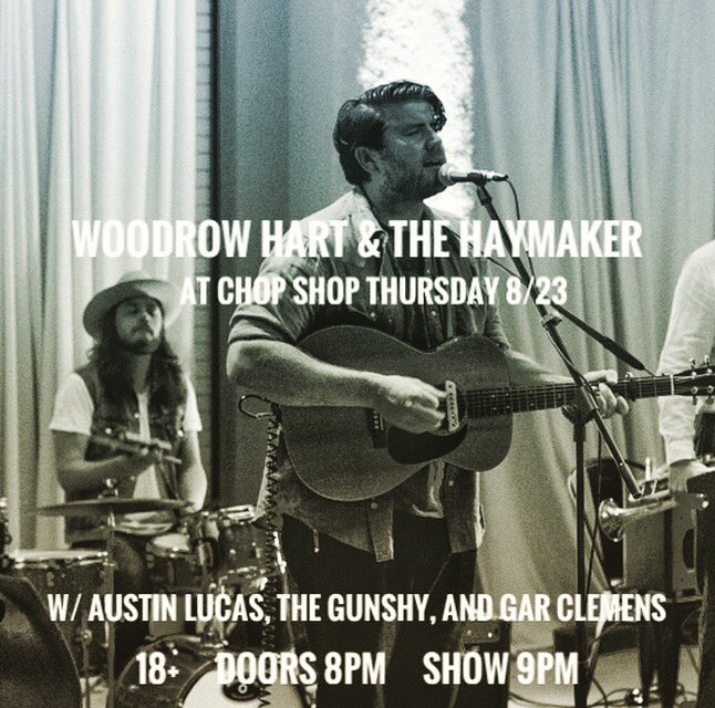 WH_Haymaker's tweet photo. Hey all, start your weekend off right this Thursday! We’ll be playing a rare show as a sextet @ChopShopChi w/ pals @AustinlucasIND & @garclemens and new friends @thegunshy. Doors @ 8pm, show @ 9pm. #chicagomusic #acoustic #acousticmusic #music #band #do312 #haymaker #dirtyoldtime https://t.co/u393RKV267