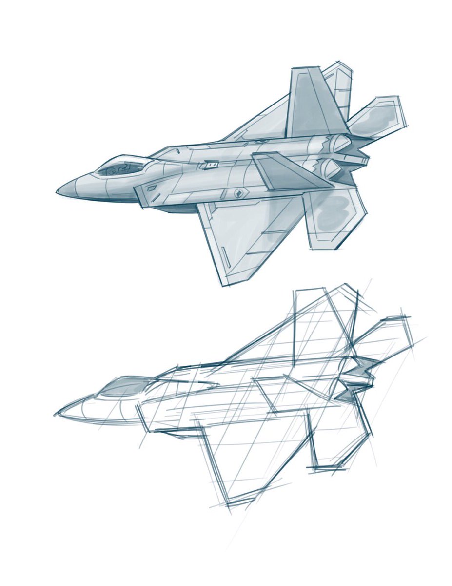 Sketch F 22 Drawing.