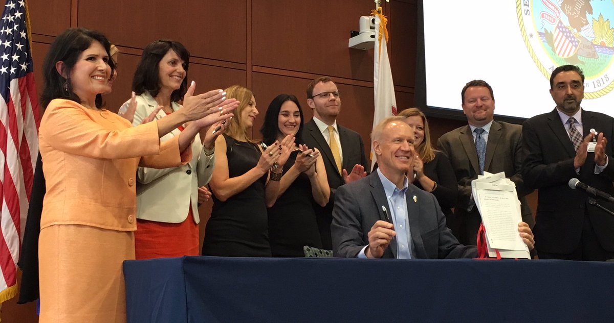 GovRauner's tweet photo. Opioid task force. #BetterCareIL. Now five new mental health/substance abuse measures give us more tools to combat the opioid crisis: prevention, accessibility, better insurance. Great example of bipartisan work where everybody wins. Need help: Call 1- 833-2FINDHELP https://t.co/SmBAwZ4QJX
