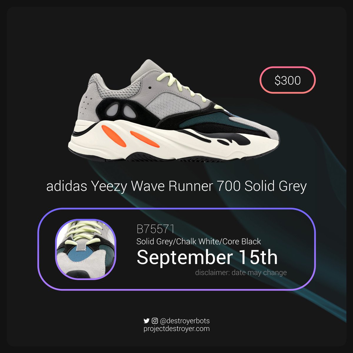 adidas yeezy wave runner 700 solid grey