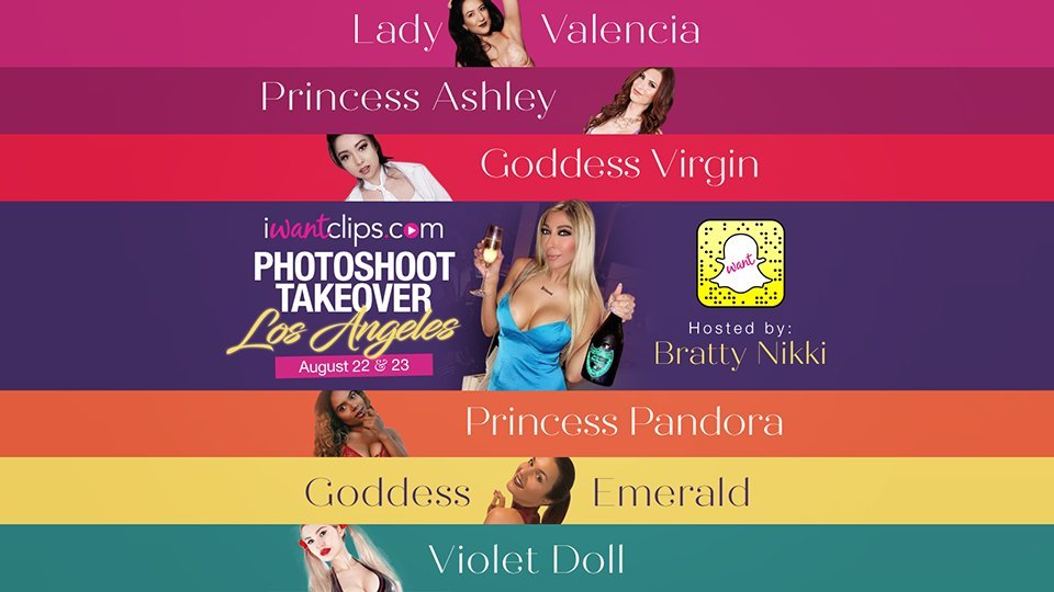 iWantClips Announces 6 Artist Snapchat Takeovers <a href="/SpoiledAshley_/">Spoiled Ashley Promo</a> <a href="/VioletDoll/">Violet Doll</a> @OnlyGoddessV @FindomValencia <a href="/PraisePandora/">Princess Pandora SF</a> <a href="/goddess_emerald/">Goddess Emerald ⛓️ SF</a> <a href="/iWantClips/">iWantClips</a> <a href="/iWantEmpire/">iWantEmpire</a> xbiz.com/news/238197/iw…