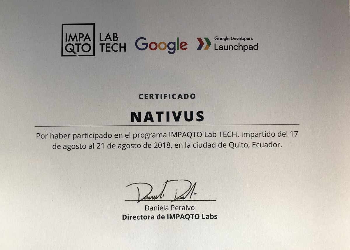 NativusQuito's tweet image. Estamos muy contentas de haber terminado el #IMPAQTOLabTECH tras 5 días de trabajo intenso. Estamos muy motivadas y llenas de ideas para hacer realidad nuestros objetivos. Las plantas nativas llenarán de vida a nuestra ciudad 💪🏼
Gracias a @IMPAQTO por su apoyo constante!