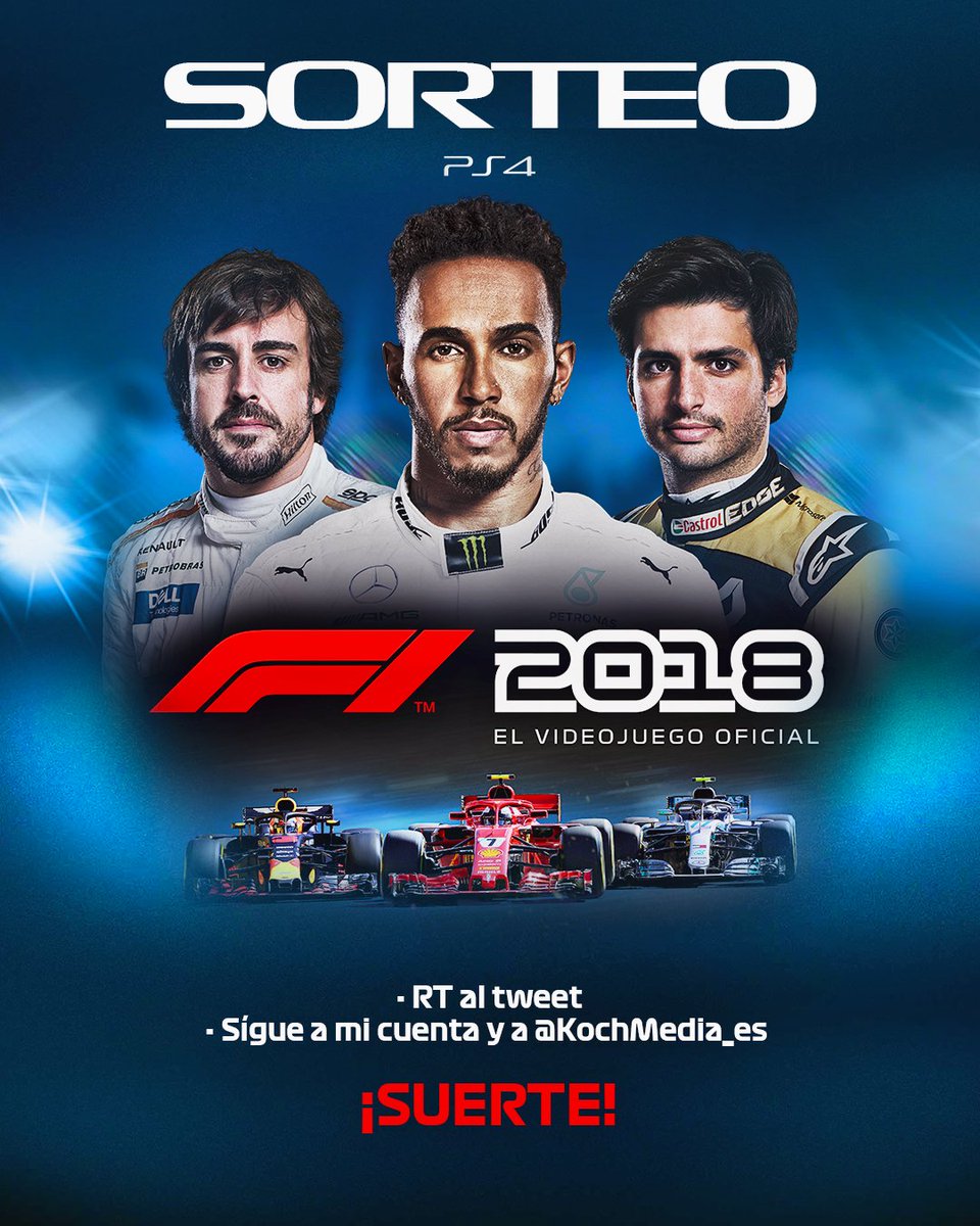 ismaelsevi87's tweet photo. 🎁 Sorteo de F1 2018 para PS4 🎁
¿Cómo participar?
➡️ RT al tweet
➡️ Sígueme en Twitter
➡️ Sigue a @KochMedia_es 

📫 Envíos sólo a España
📅 El ganador se conocerá el 26 de Agosto.
¡Suerte! https://t.co/jCLAgs0piE