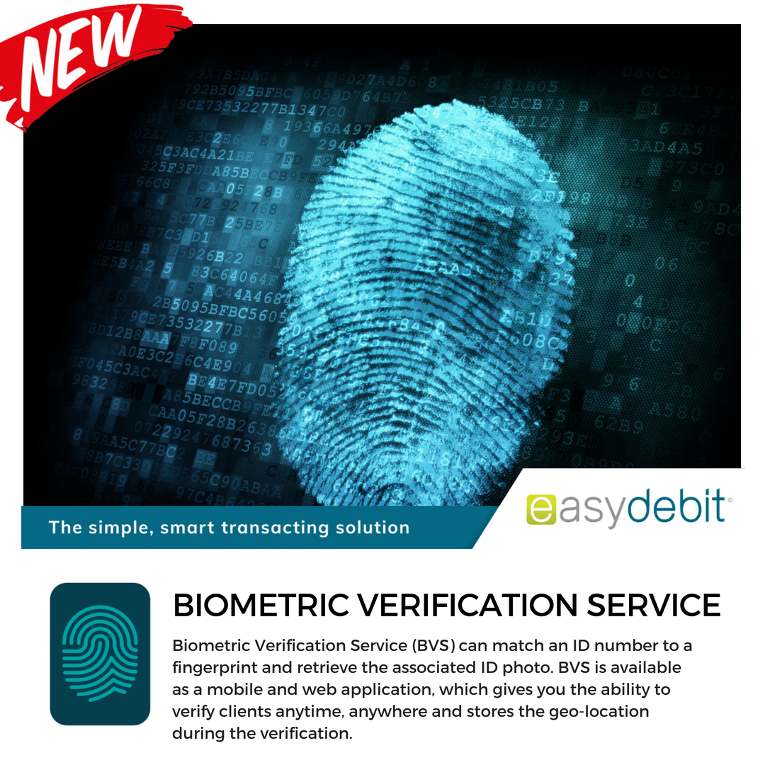 easydebitsa's tweet photo. Eliminate identity fraud on a proactive basis through fingerprint identity verification &amp; receive REAL-TIME results through the application on a Mobile and Web application.

To find out more visit: https://t.co/MAF1uxk58q
peak to one of our friendly consultants on (011) 866 0000 https://t.co/H0eBqT5NP2