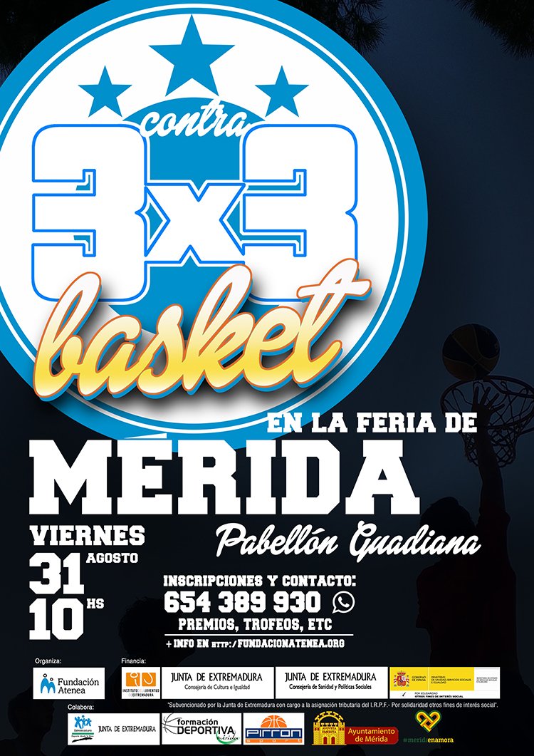 AteneaExt's tweet photo. Hoy hemos tenido la #RuedaDePrensa para presentar oficialmente el 3x3 de #Basquet con motivo de la #FeriaDeMerida 2018. Hemos contado con las intervenciones de @_Bacedoni_ de @FundacionAtenea , @DiokoNez @JuntaEx_Sanidad y @aragoli por parte del @ayto_merida. https://t.co/EURXWFAvN9