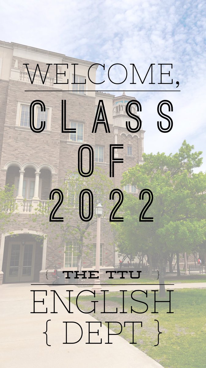 TTUEnglish's tweet photo. Welcome to our new students! Come check out the English building soon. We have great study spots, friendly professors and staff, and FREE COFFEE in the atrium! #ttuenglish #wreckem #TTUWelcomeWeek2k18 #TTU22 https://t.co/mpArk6yNAv