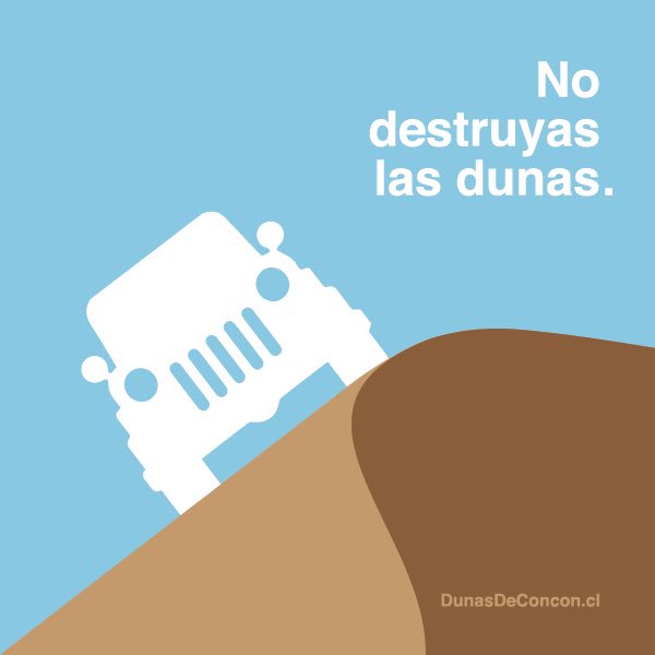 DunasDeConcon's tweet photo. Si estás en las Dunas justo ahora, no destruyas las Dunas. Evita realizar cualquier actividad que destruya las dunas, que desplace arena y que vaya modificando sus formas y pendientes naturales. Ayúdanos a proteger las #DunasDeConcon. https://t.co/gySyc5Qwr2