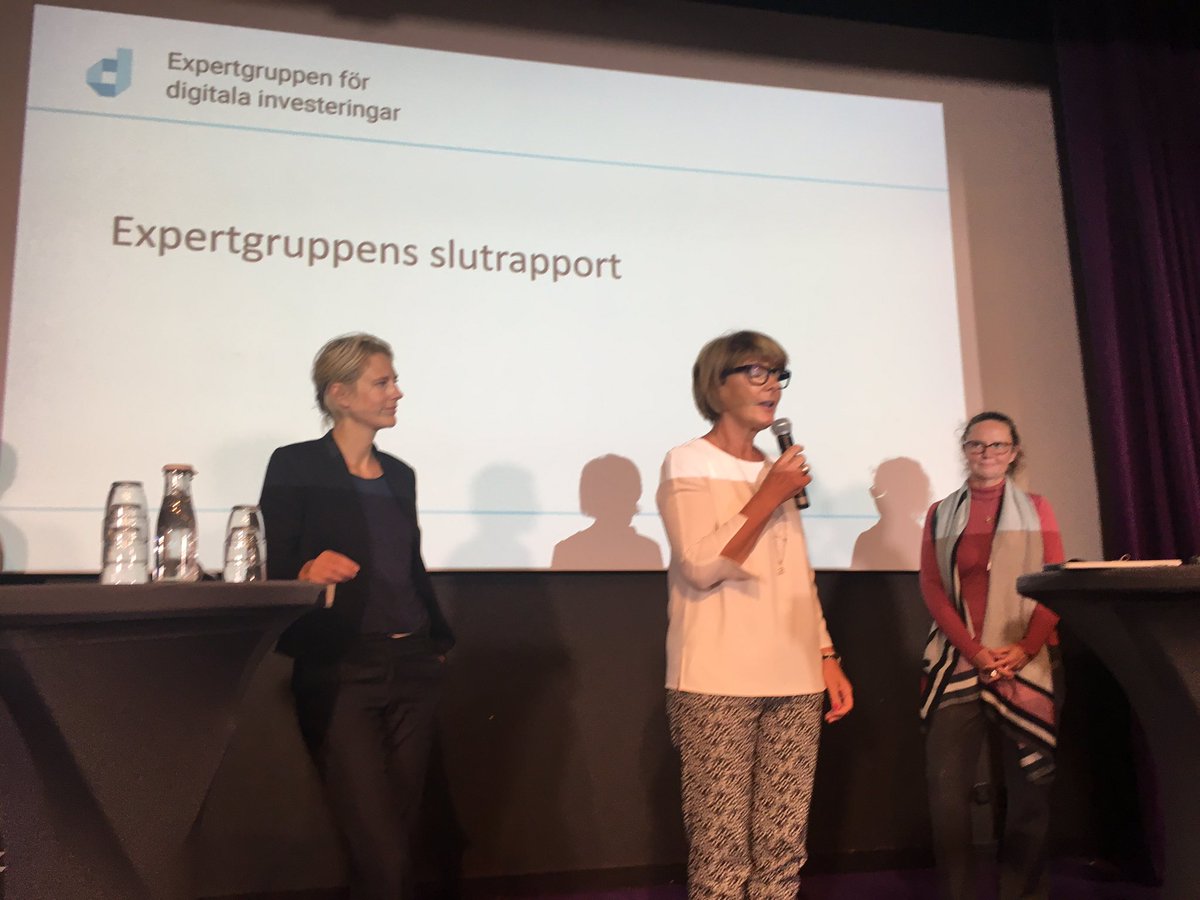 Just nu pågår överlämning av vårt betänkande till regeringen.