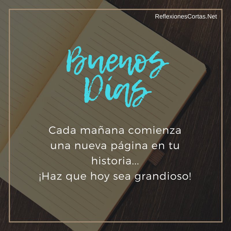 Hoy es un nuevo día, aprovéchalo! #BuenMiércoles