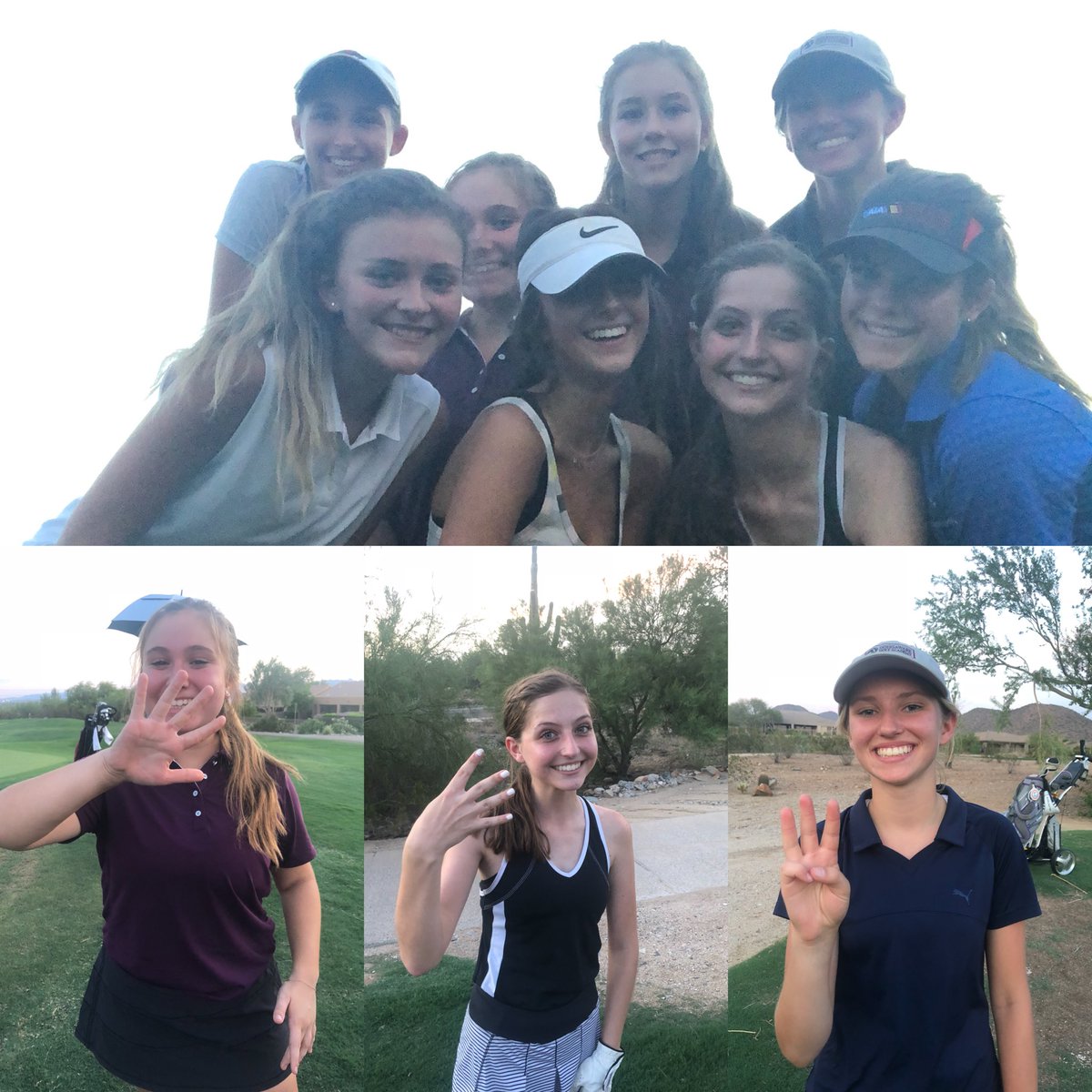 dmhsgolf1718's tweet photo. Congrats to the new Desert Mountain Varsity Golf Team 2018-2019!! Here is our top 5 for the week!!!:))) https://t.co/A4RHL9lSha