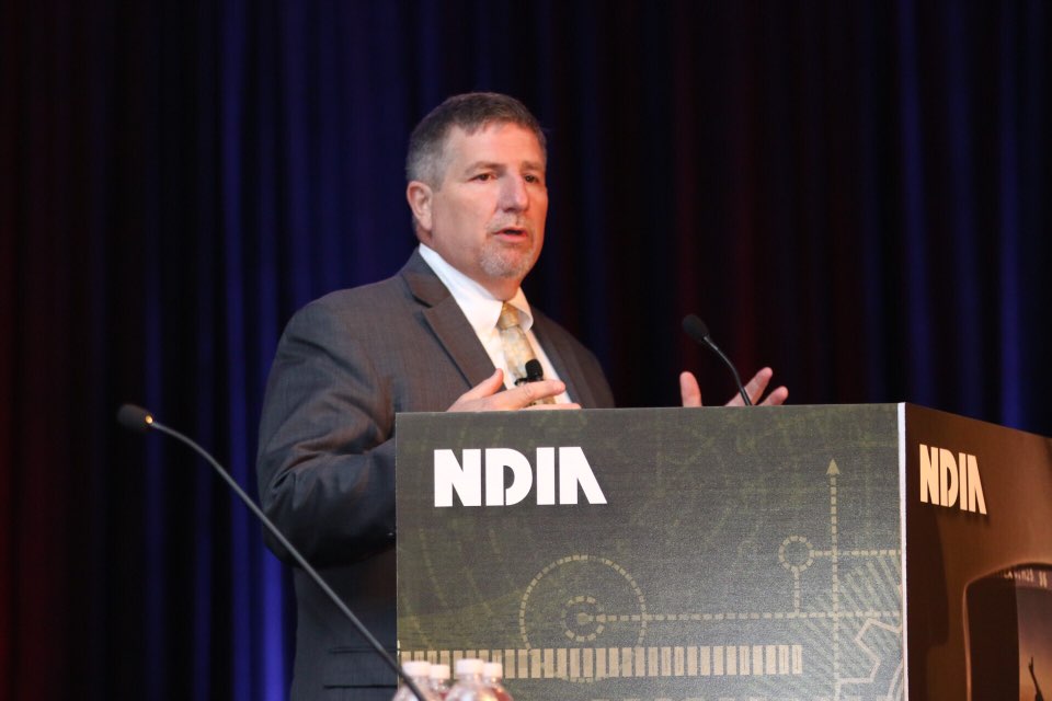 NDIAToday's tweet image. Dr. Thomas Russell, DAS of @USArmy for Research &amp;amp; Technology, says &quot;the Army can no longer afford to defer modernization without risk of losing overmatch&quot; at #ArmyST18. #ArmyFuturesCommand #ArmyFutures